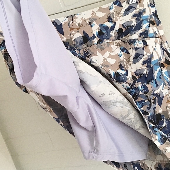 Swing Control Skort Skirt Golf Tennis Pockets Abstract Floral leaves print Sz 12 - Picture 3 of 9